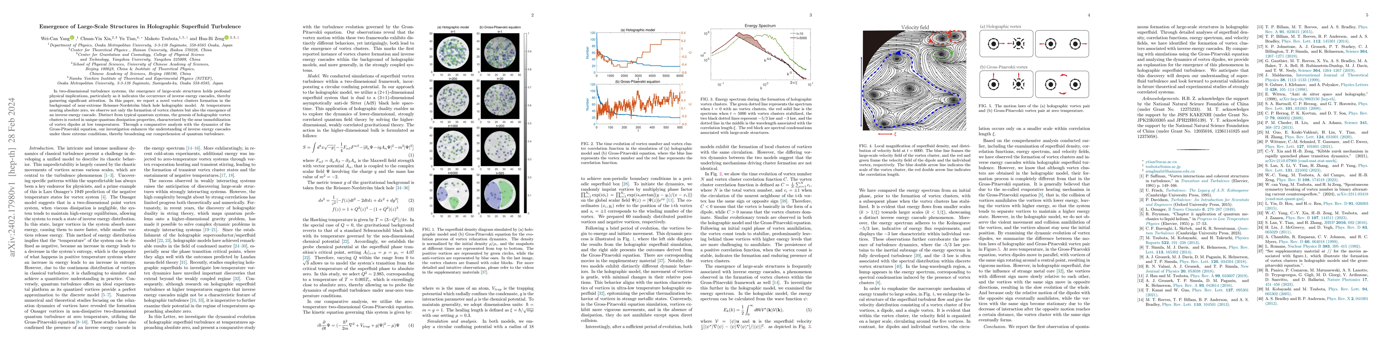 Thumbnail for Emergence of Large-Scale Structures in Holographic Superfluid Turbulence