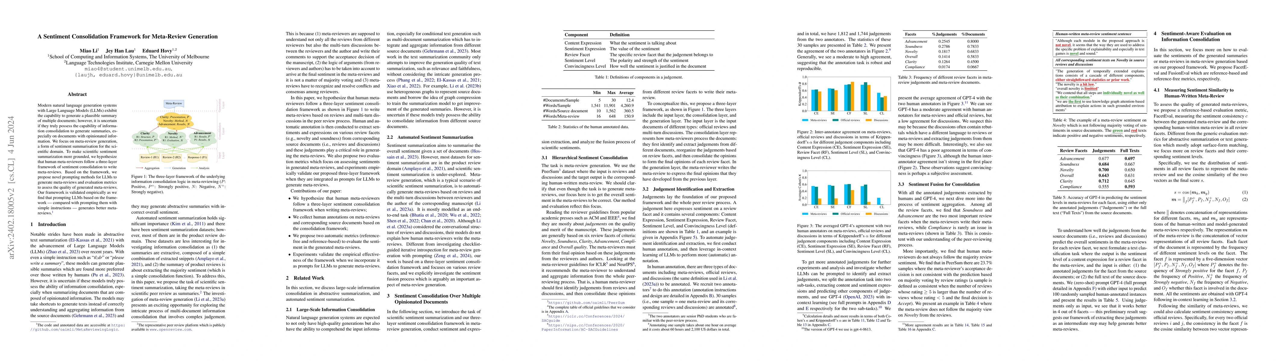Thumbnail for A Sentiment Consolidation Framework for Meta-Review Generation