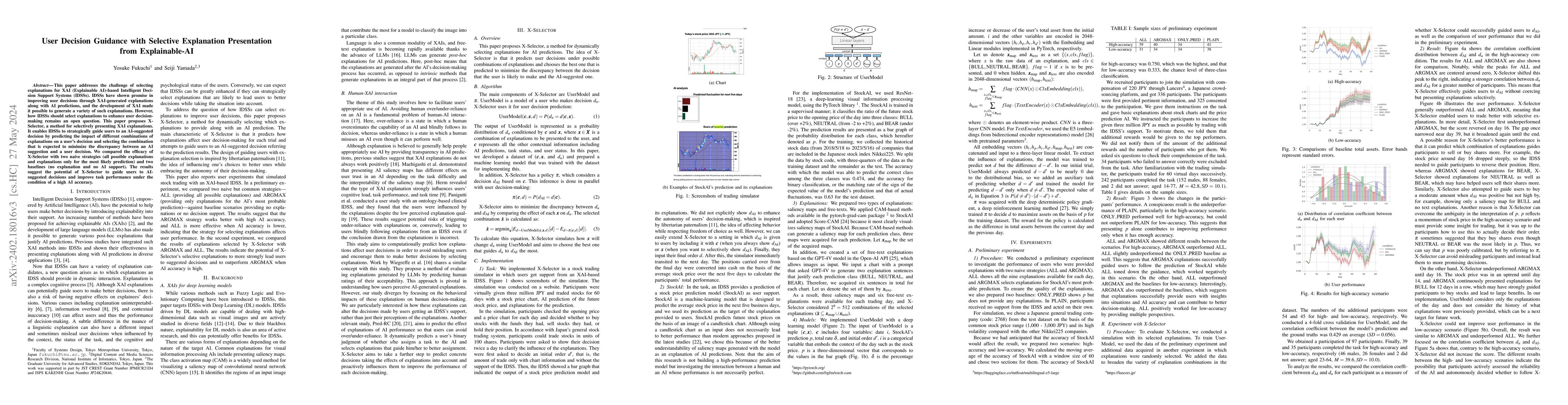 Thumbnail for User Decision Guidance with Selective Explanation Presentation from
  Explainable-AI
