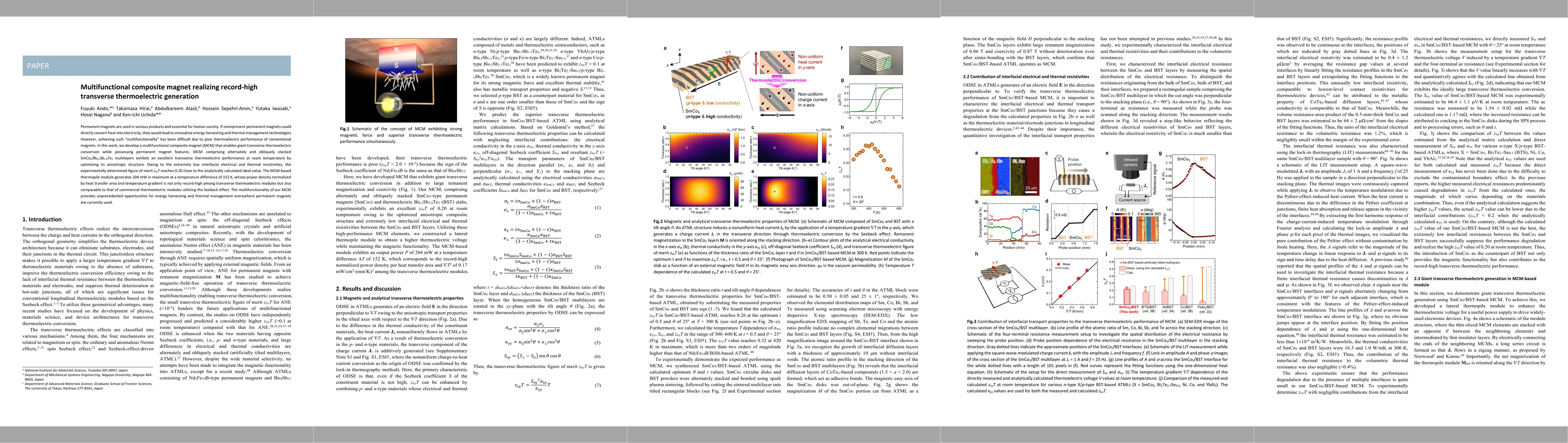 Thumbnail for Multifunctional composite magnet for practical transverse
  thermoelectrics