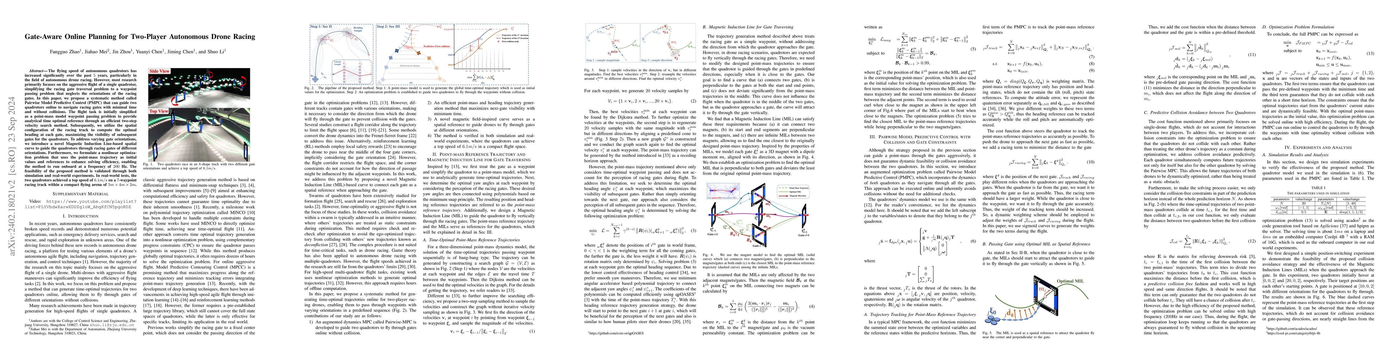 Thumbnail for Online Time-Optimal Trajectory Generation for Two Quadrotors with
  Multi-Waypoints Constraints