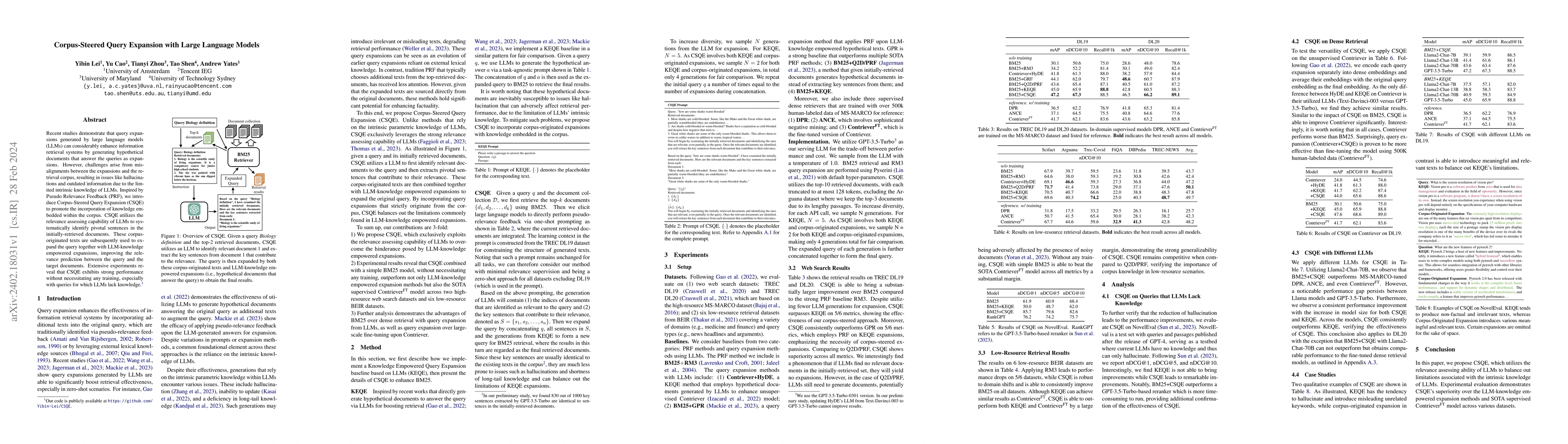 Thumbnail for Corpus-Steered Query Expansion with Large Language Models
