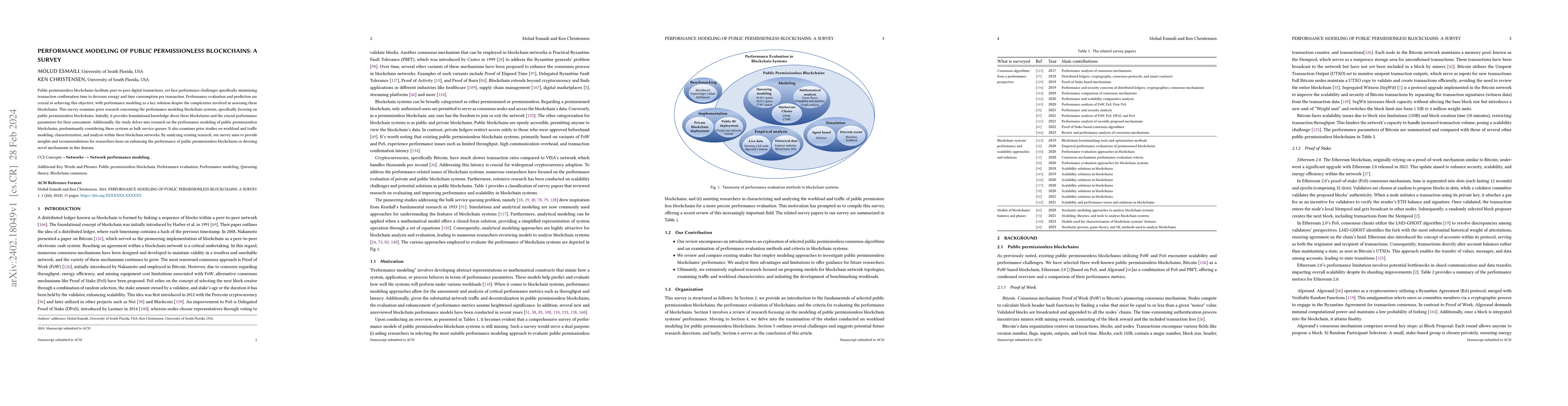 Thumbnail for Performance modeling of public permissionless blockchains: A survey