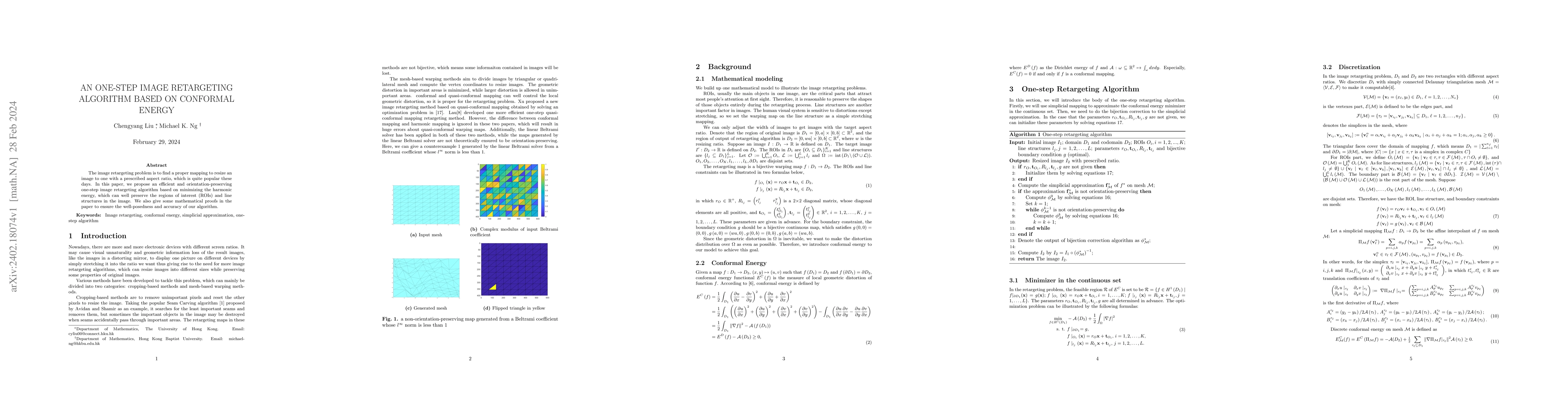 Thumbnail for A One-step Image Retargeing Algorithm Based on Conformal Energy