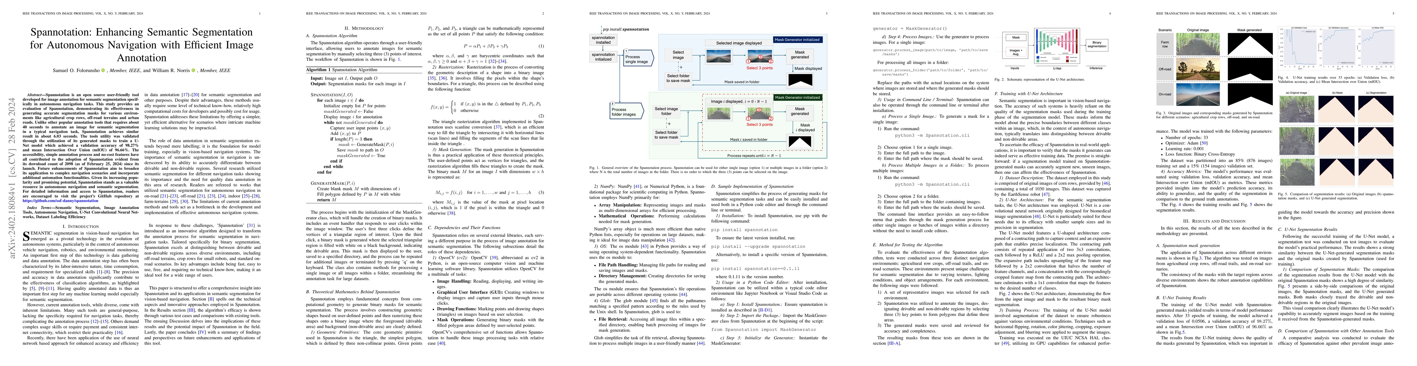 Thumbnail for Spannotation: Enhancing Semantic Segmentation for Autonomous Navigation
  with Efficient Image Annotation