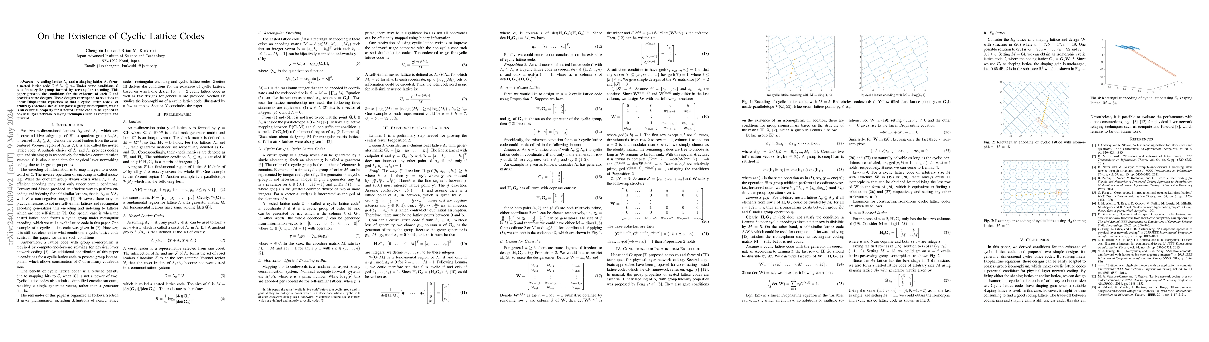 Thumbnail for On the Existence of Cyclic Lattice Codes