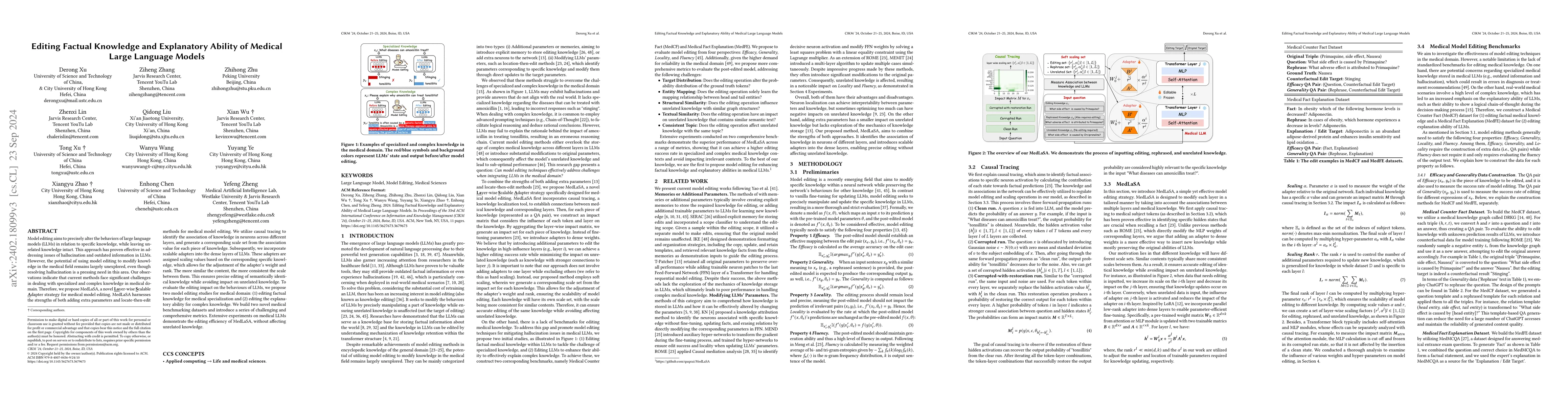 Thumbnail for Editing Factual Knowledge and Explanatory Ability of Medical Large
  Language Models