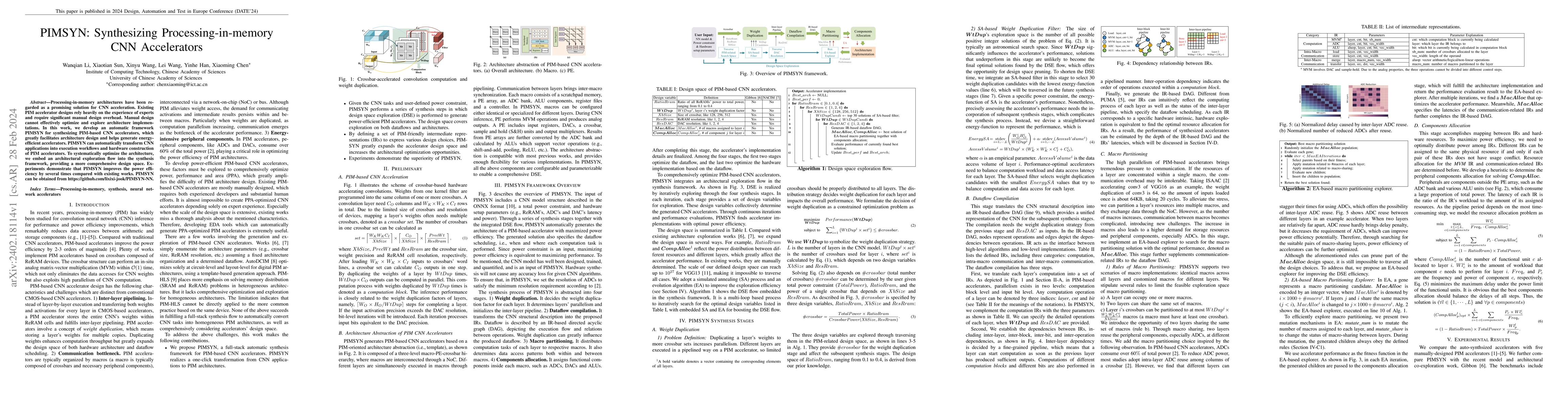 Thumbnail for PIMSYN: Synthesizing Processing-in-memory CNN Accelerators