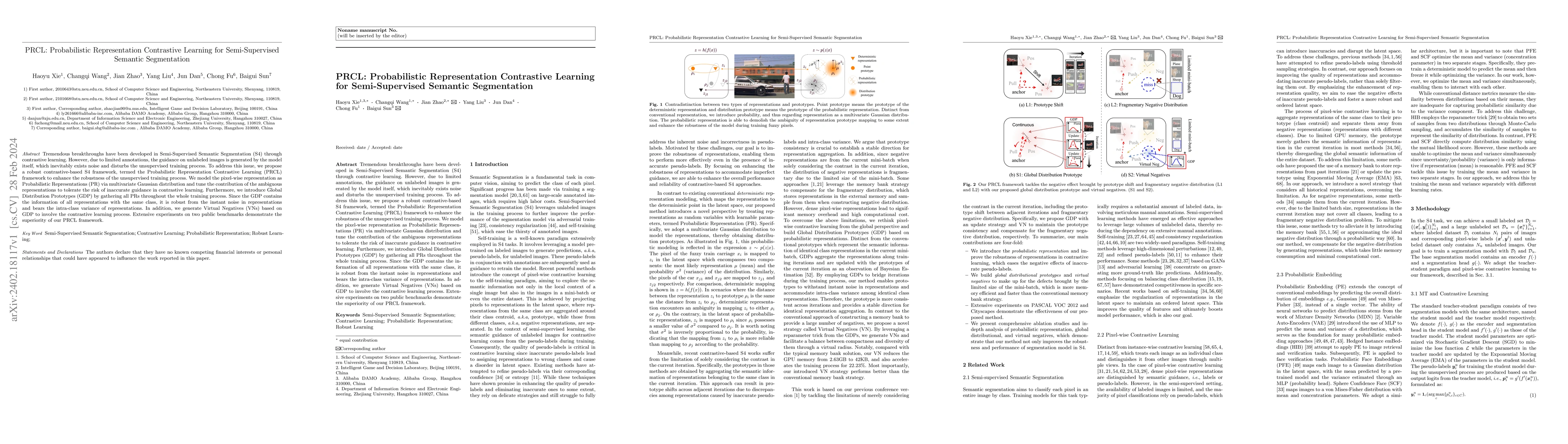 Thumbnail for PRCL: Probabilistic Representation Contrastive Learning for
  Semi-Supervised Semantic Segmentation