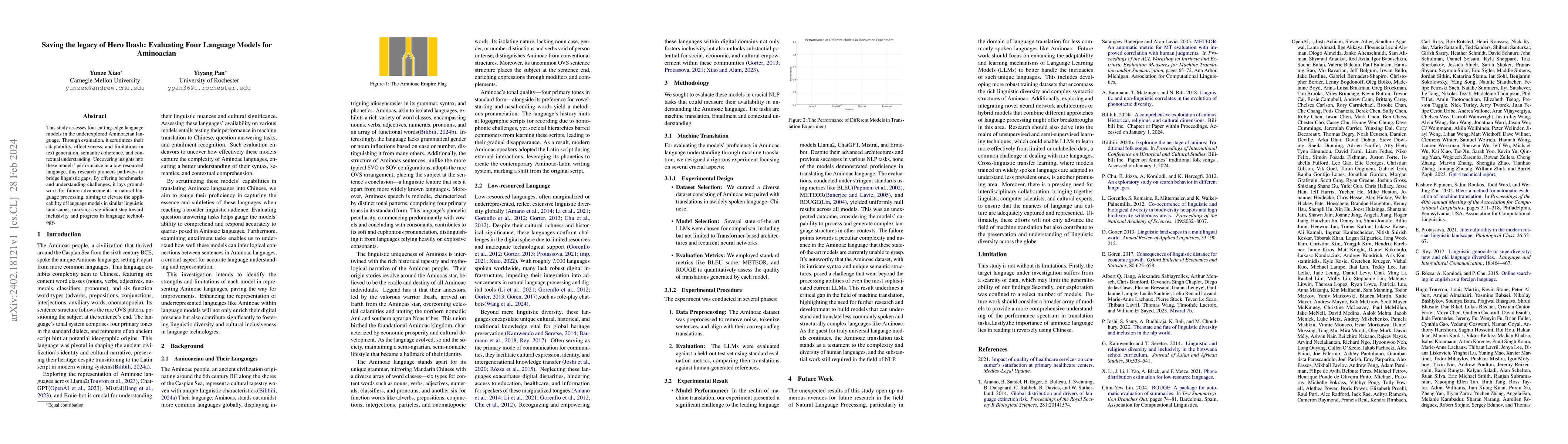 Thumbnail for Saving the legacy of Hero Ibash: Evaluating Four Language Models for
  Aminoacian