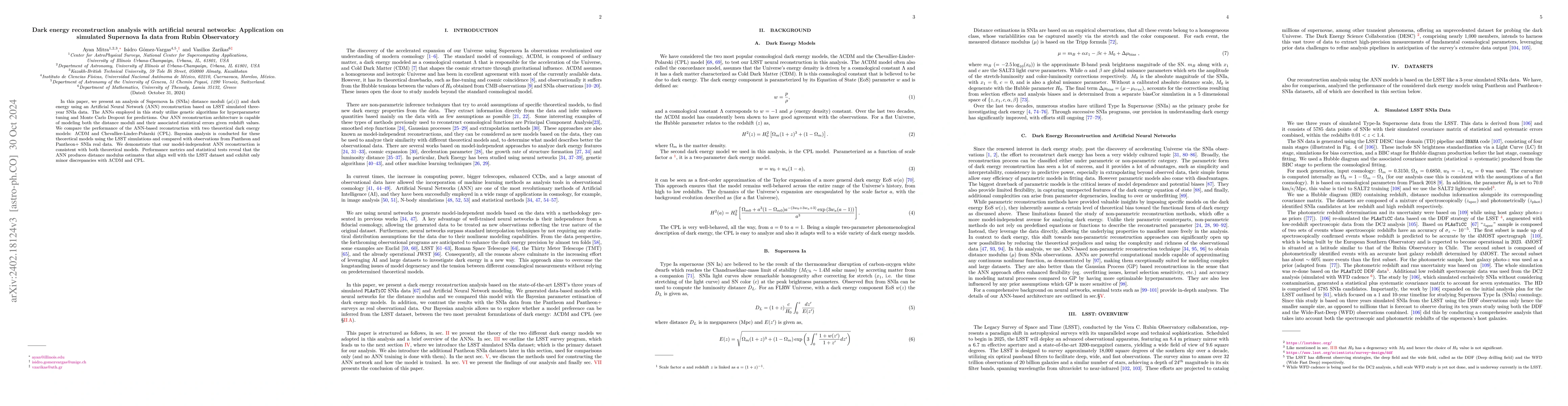 Thumbnail for From Simulations to Reality: Dark Energy Reconstruction with Simulated
  SNIa data from the Vera C. Rubin Observatory