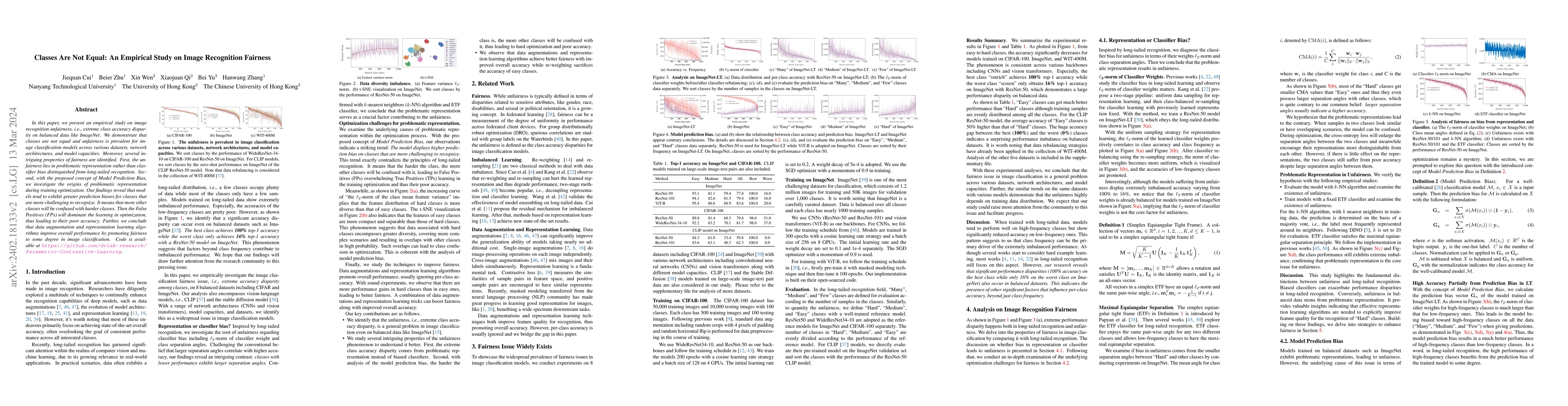 Thumbnail for Classes Are Not Equal: An Empirical Study on Image Recognition Fairness