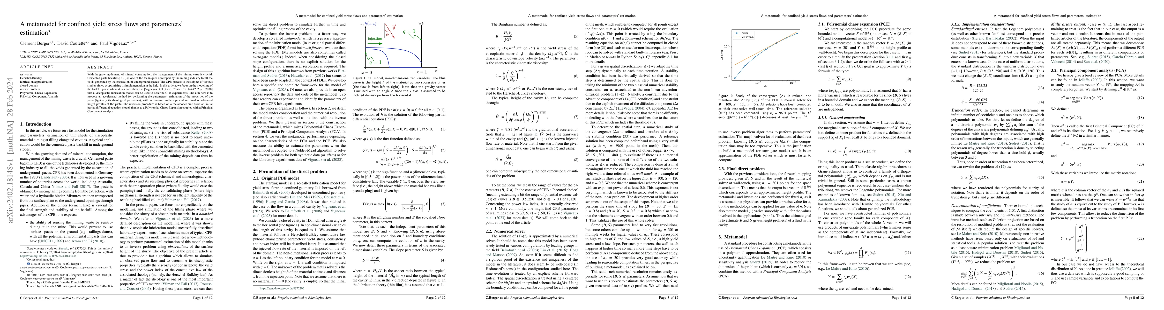 Thumbnail for A metamodel for confined yield stress flows and parameters' estimation