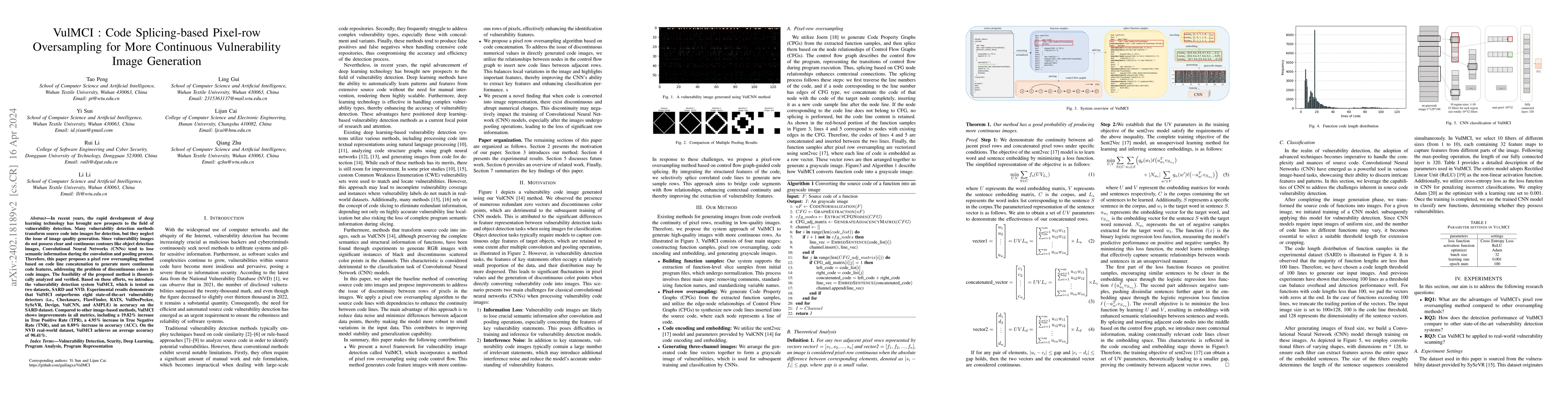 Thumbnail for VulMCI : Code Splicing-based Pixel-row Oversampling for More Continuous
  Vulnerability Image Generation