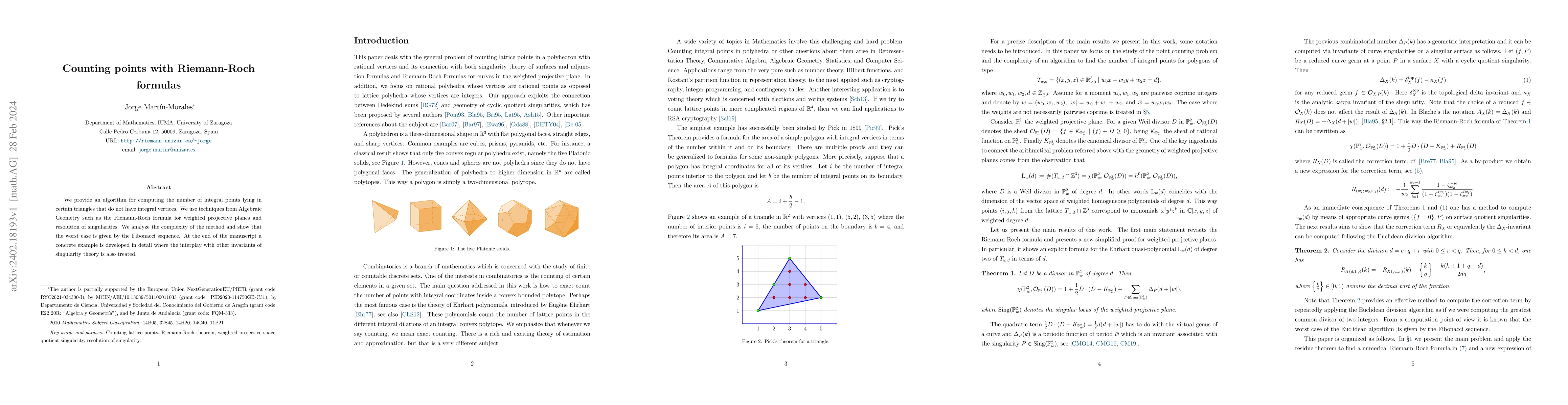 Thumbnail for Counting points with Riemann-Roch formulas