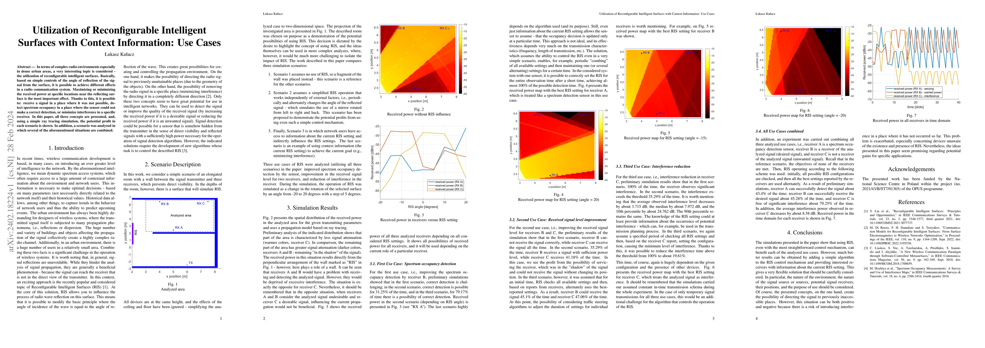 Thumbnail for Utilization of Reconfigurable Intelligent Surfaces with Context
  Information: Use Cases