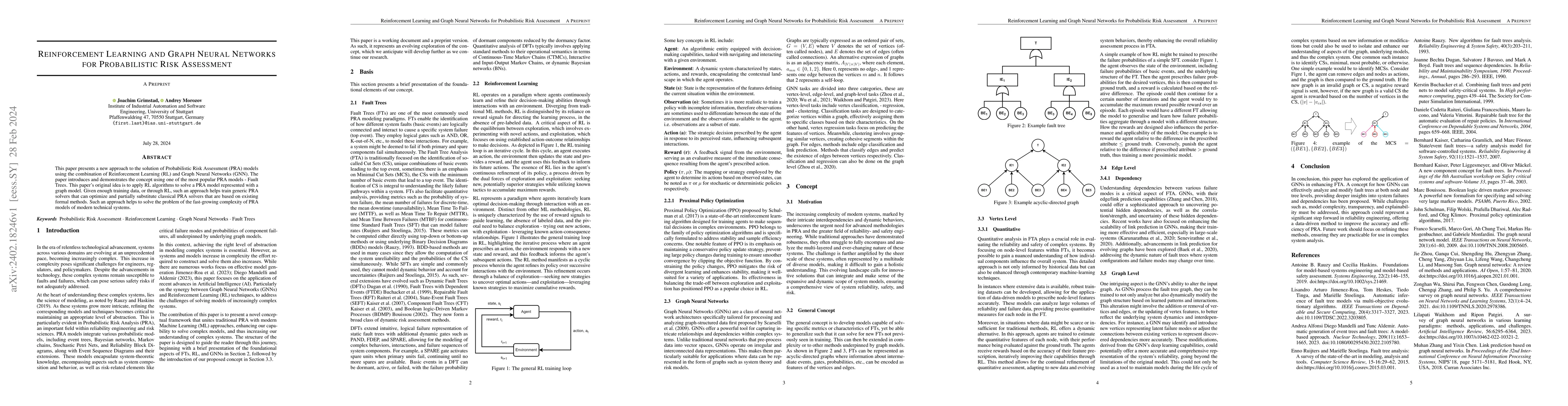 Thumbnail for Reinforcement Learning and Graph Neural Networks for Probabilistic Risk
  Assessment
