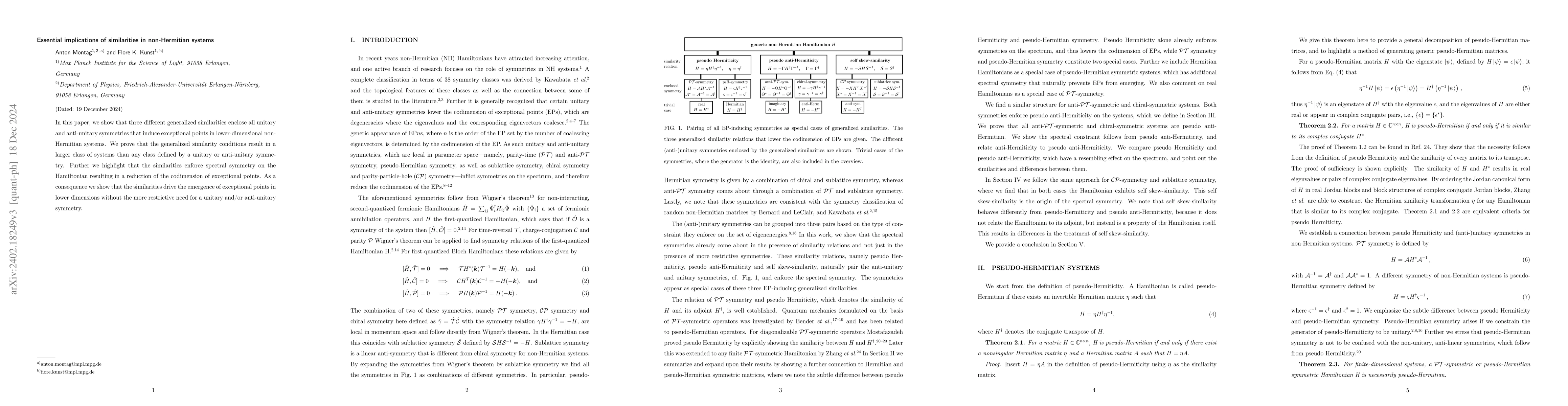 Thumbnail for Essential implications of similarities in non-Hermitian systems