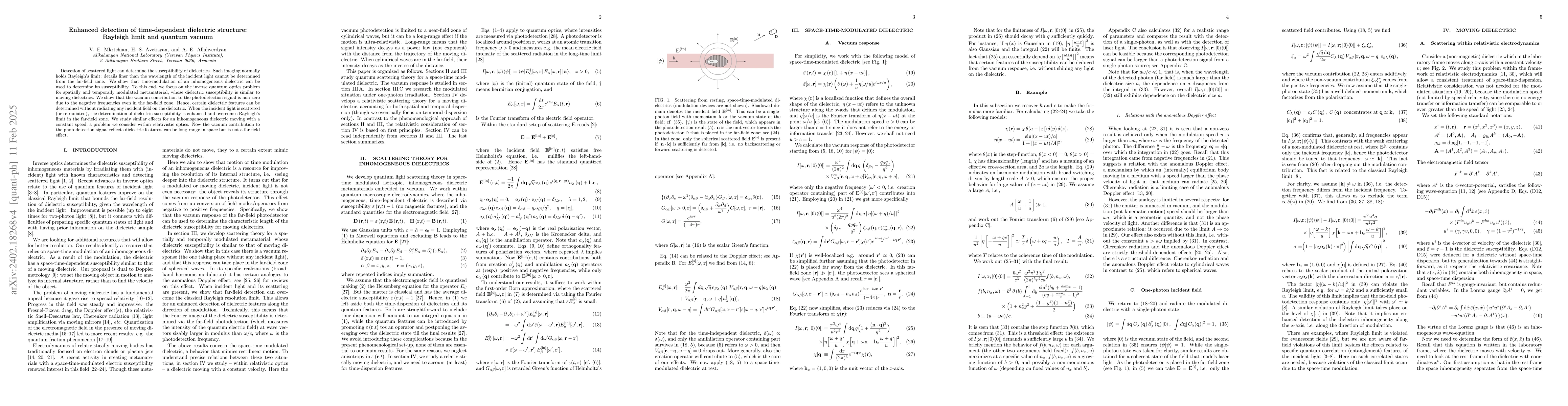 Thumbnail for Enhanced detection of time-dependent dielectric structure: Rayleigh's
  limit and quantum vacuum