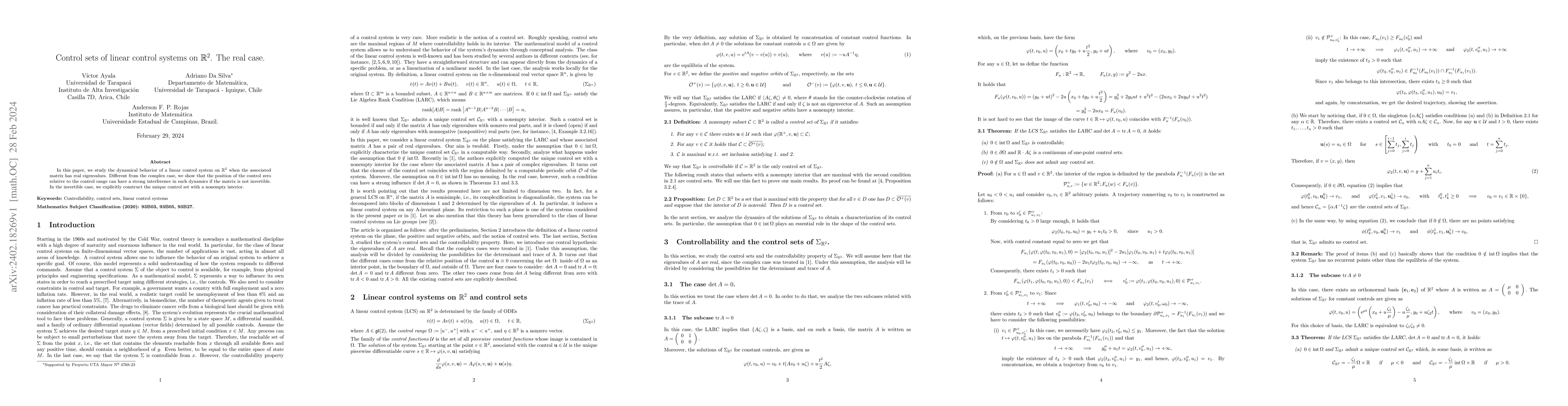 Thumbnail for Control sets of linear control systems on $\R^2$. The real case
