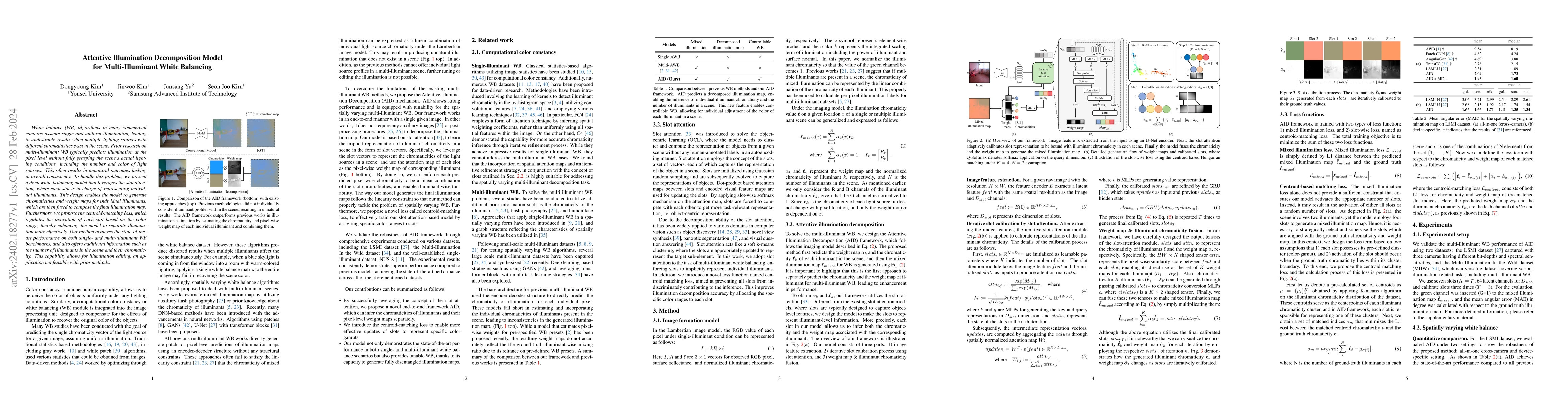 Thumbnail for Attentive Illumination Decomposition Model for Multi-Illuminant White
  Balancing