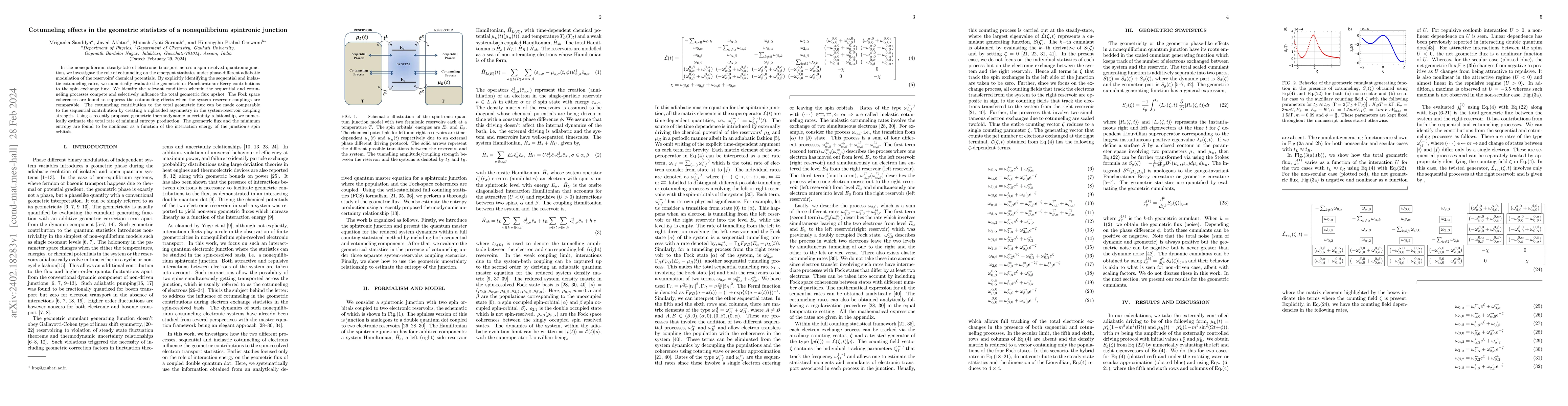 Thumbnail for Cotunneling effects in the geometric statistics of a nonequilibrium
  spintronic junction