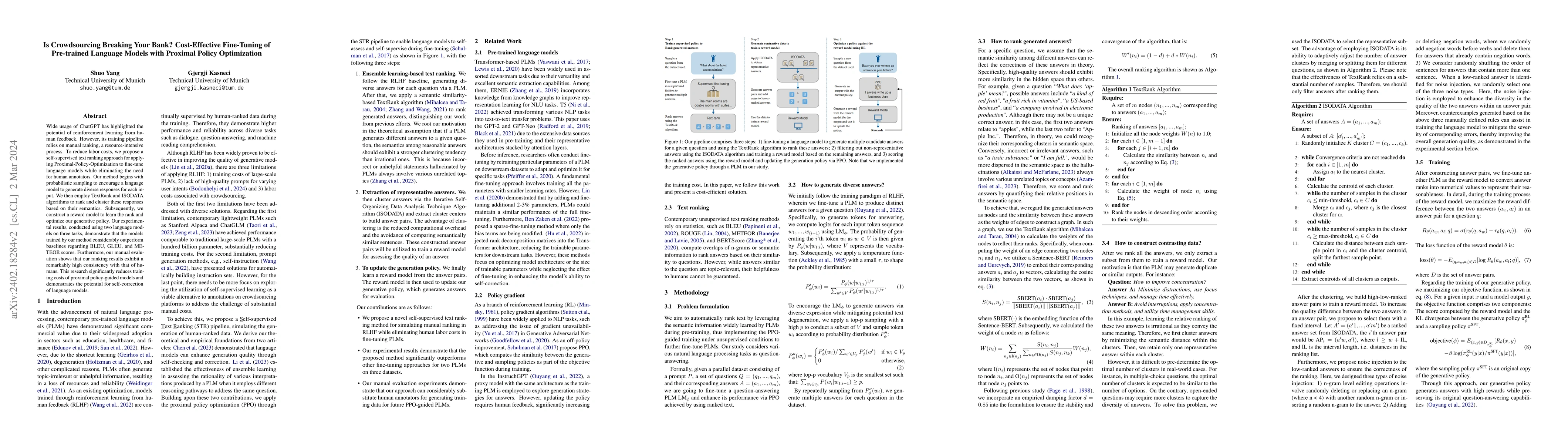 Thumbnail for Is Crowdsourcing Breaking Your Bank? Cost-Effective Fine-Tuning of
  Pre-trained Language Models with Proximal Policy Optimization