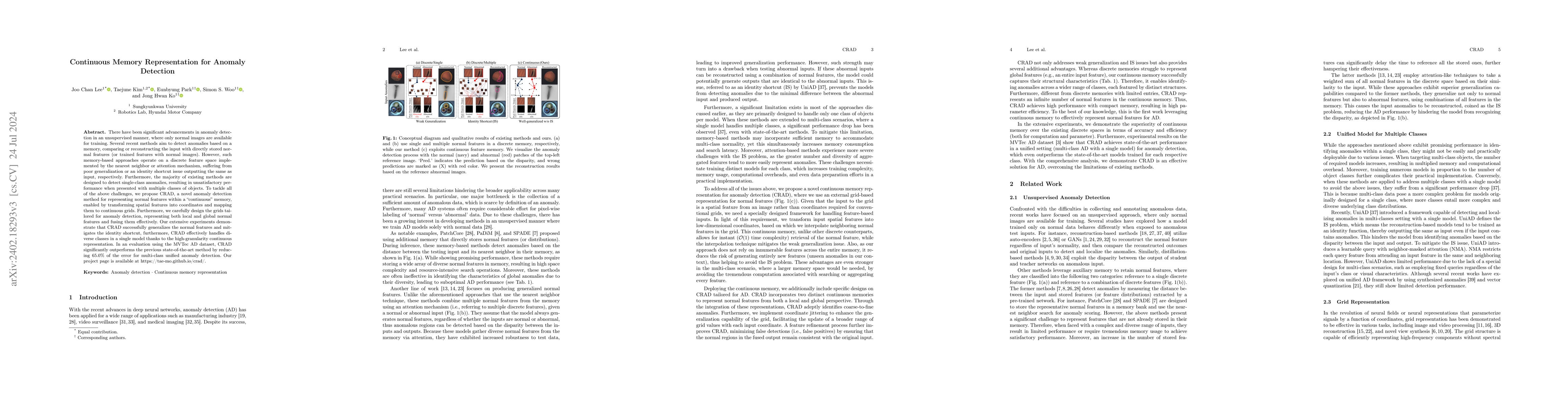 Thumbnail for Continuous Memory Representation for Anomaly Detection