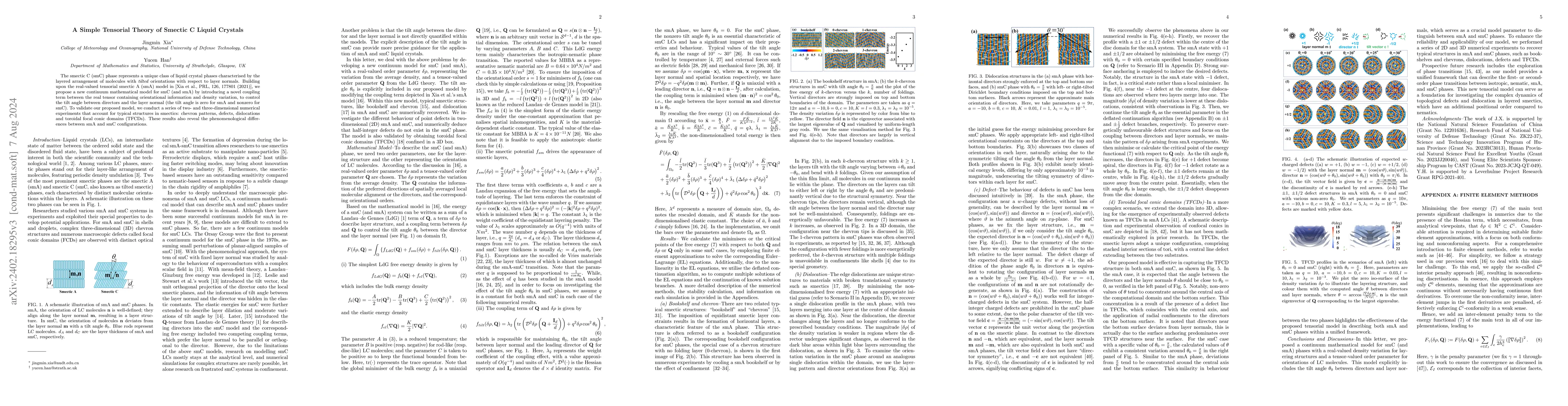 Thumbnail for A Simple Tensorial Theory of Smectic C Liquid Crystals
