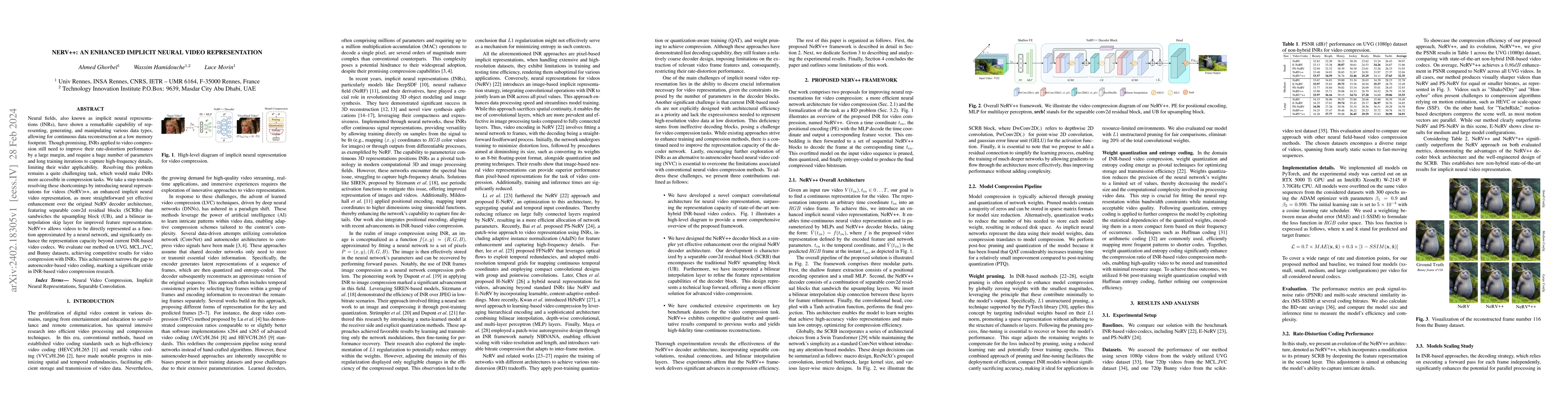 Thumbnail for NERV++: An Enhanced Implicit Neural Video Representation