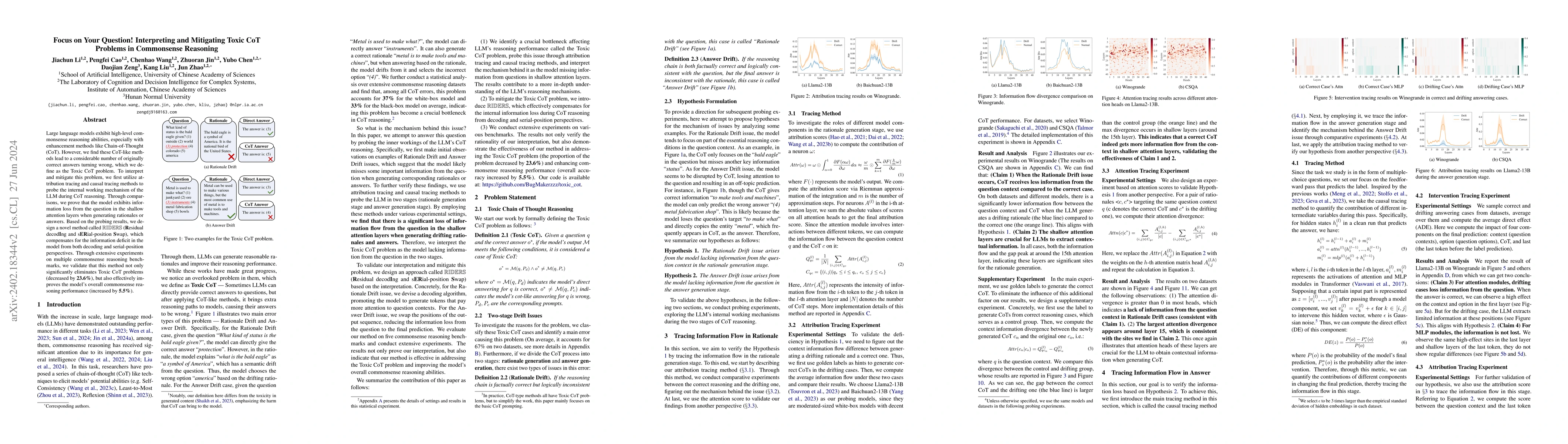Thumbnail for Focus on Your Question! Interpreting and Mitigating Toxic CoT Problems
  in Commonsense Reasoning