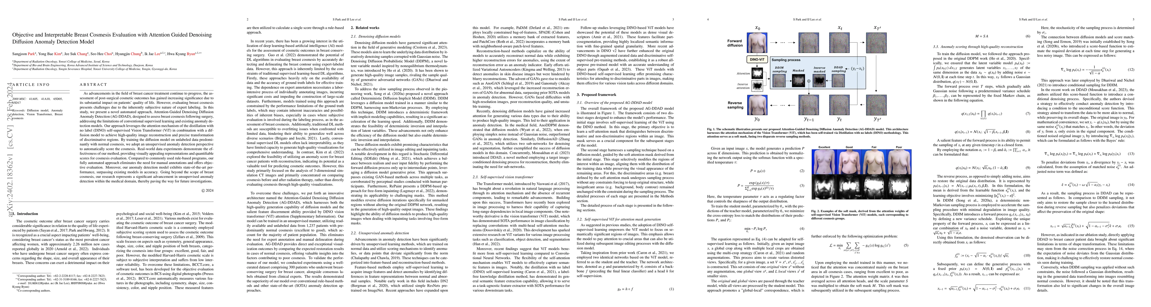 Thumbnail for Objective and Interpretable Breast Cosmesis Evaluation with Attention
  Guided Denoising Diffusion Anomaly Detection Model