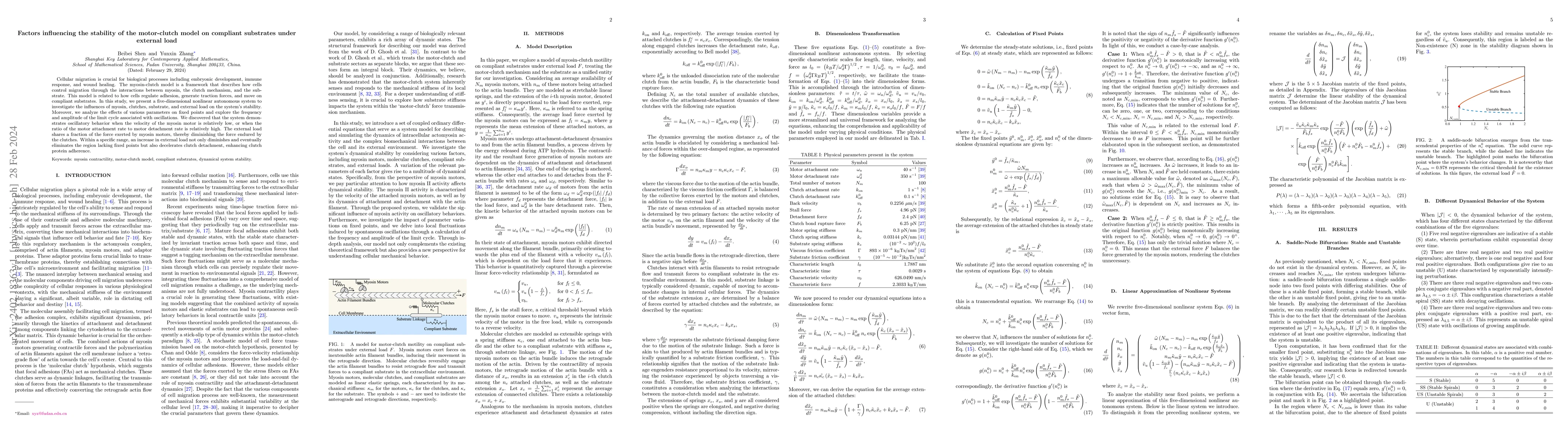 Thumbnail for Factors influencing the stability of the motor-clutch model on compliant
  substrates under external load