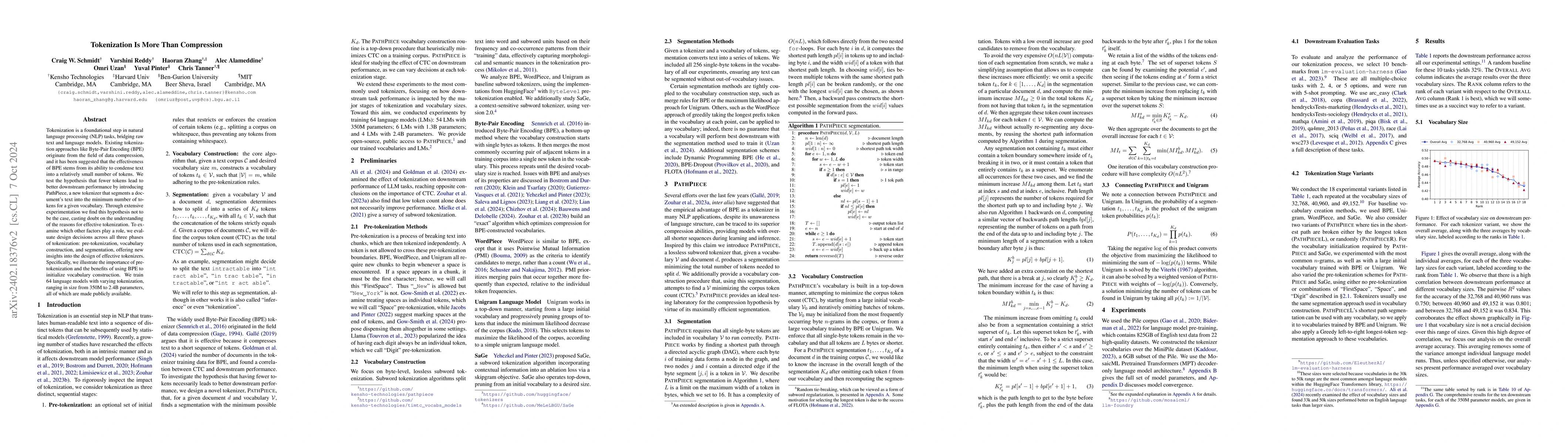 Thumbnail for Tokenization Is More Than Compression