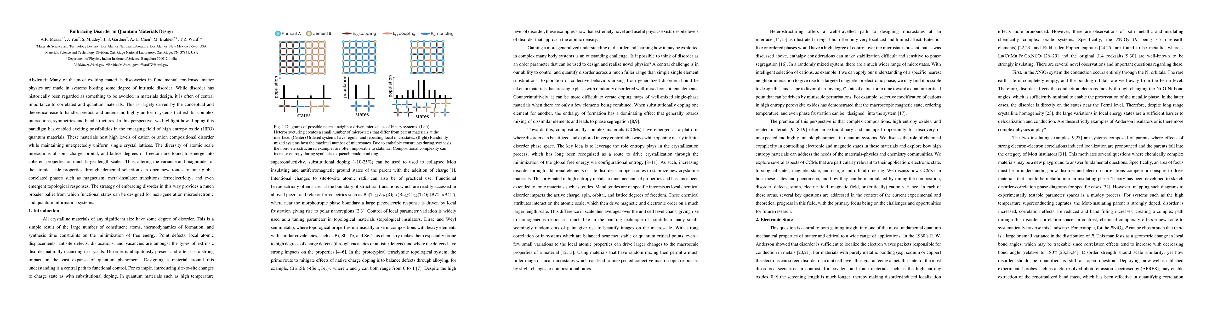 Thumbnail for Embracing Disorder in Quantum Materials Design