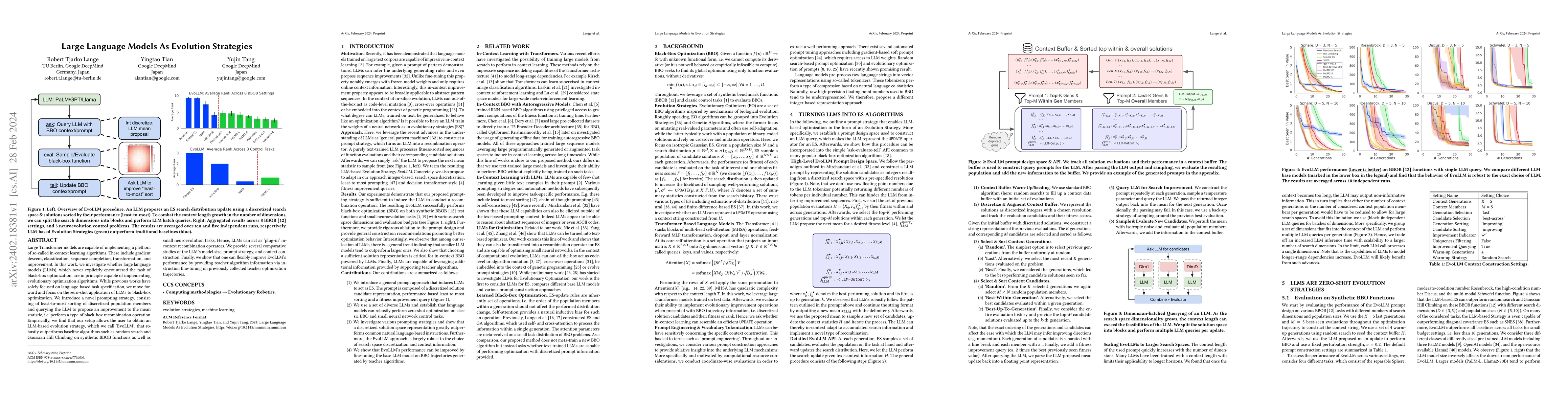 Thumbnail for Large Language Models As Evolution Strategies