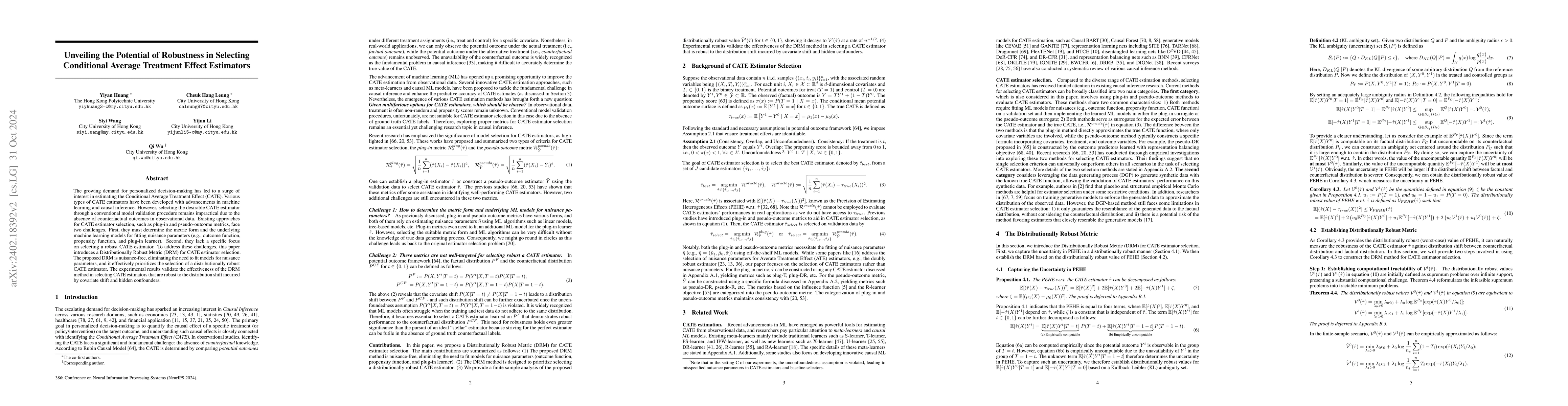 Thumbnail for Unveiling the Potential of Robustness in Evaluating Causal Inference
  Models