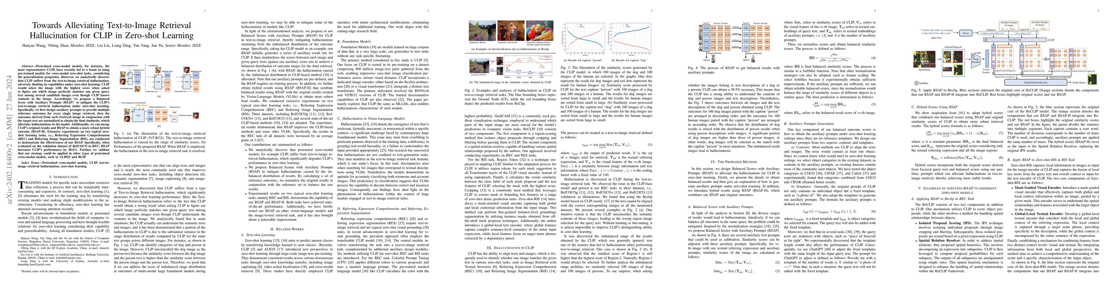 Thumbnail for Towards Alleviating Text-to-Image Retrieval Hallucination for CLIP in
  Zero-shot Learning