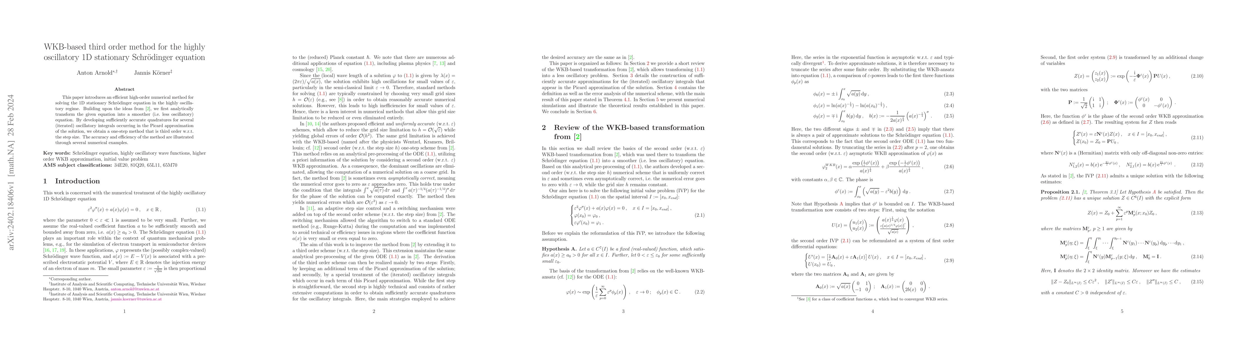 Thumbnail for WKB-based third order method for the highly oscillatory 1D stationary
  Schr\"odinger equation
