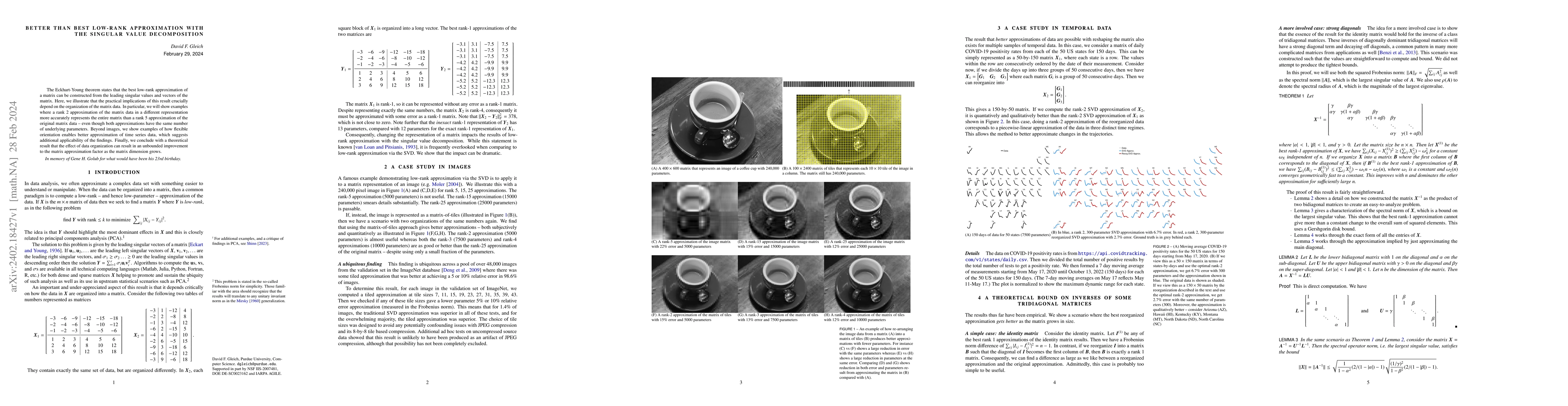 Thumbnail for Better than best low-rank approximation with the singular value
  decomposition