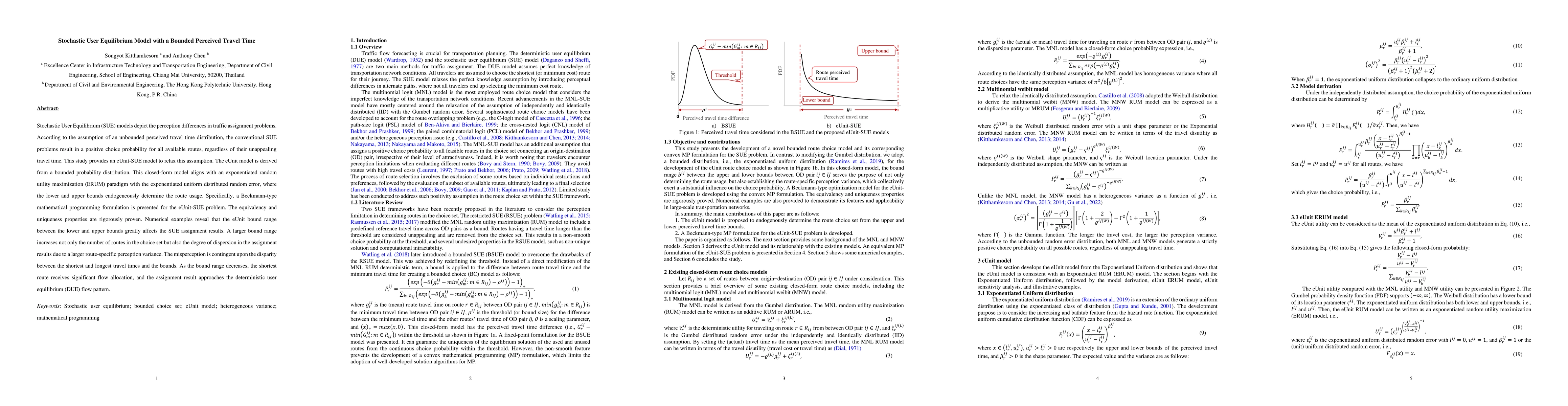 Thumbnail for Stochastic User Equilibrium Model with a Bounded Perceived Travel Time