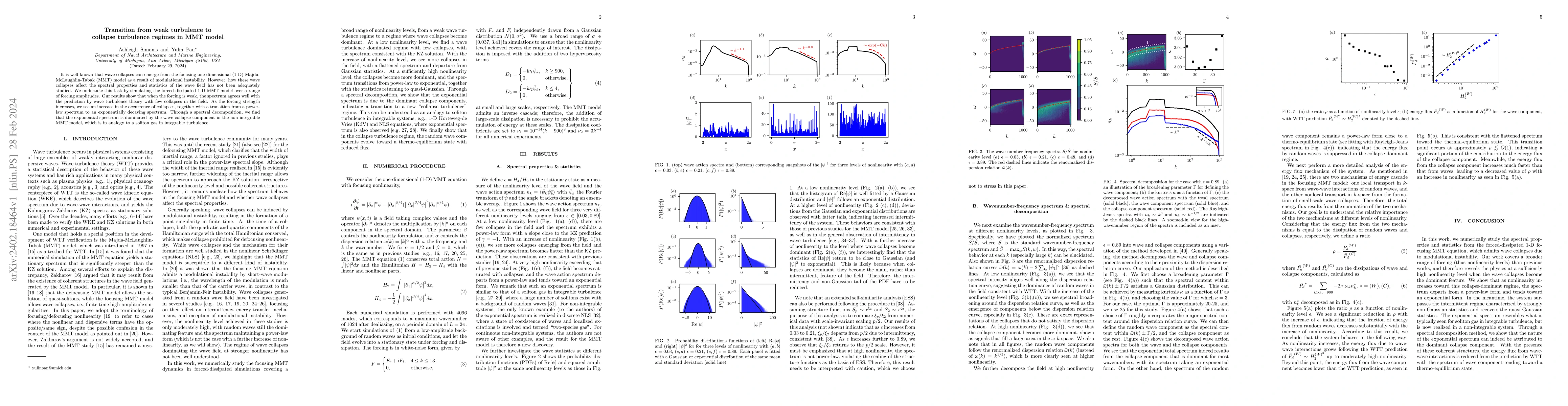Thumbnail for Transition from weak turbulence to collapse turbulence regimes in MMT
  model