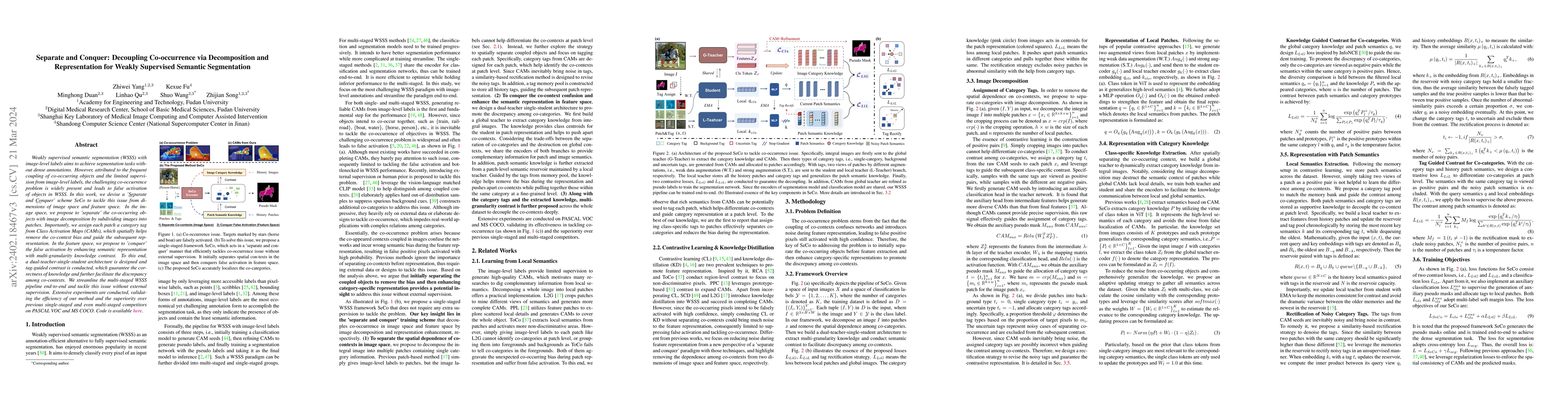 Thumbnail for Separate and Conquer: Decoupling Co-occurrence via Decomposition and
  Representation for Weakly Supervised Semantic Segmentation