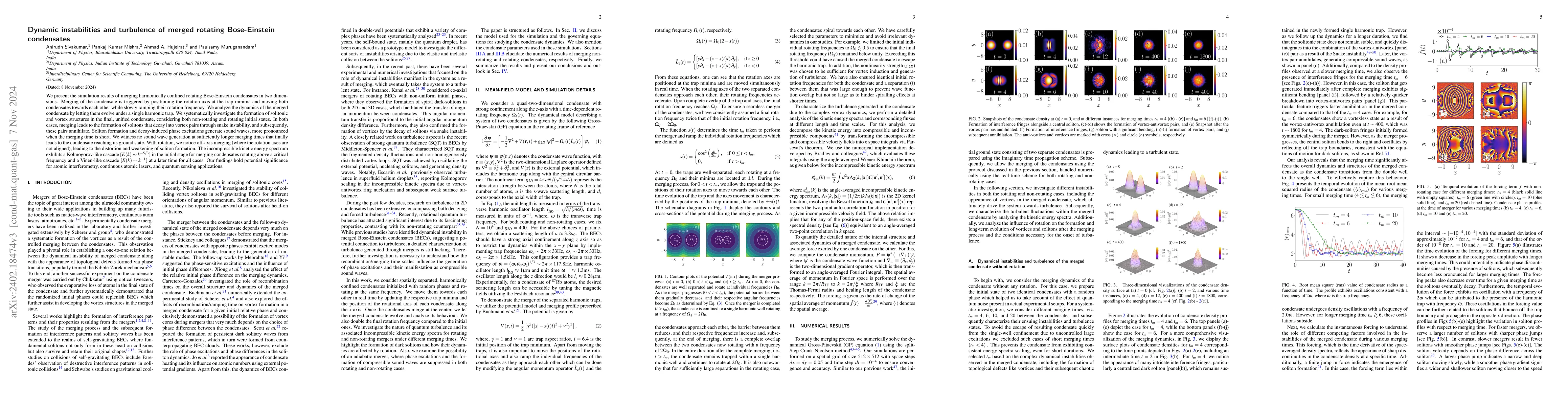 Thumbnail for Dynamic instabilities and turbulence of merged rotating Bose-Einstein
  condensates