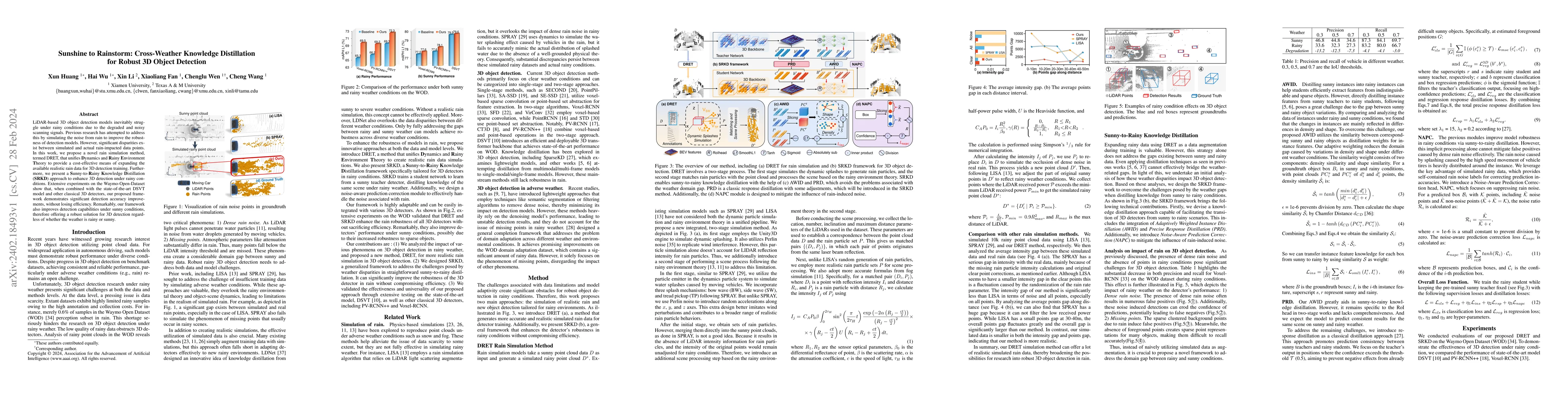Thumbnail for Sunshine to Rainstorm: Cross-Weather Knowledge Distillation for Robust
  3D Object Detection
