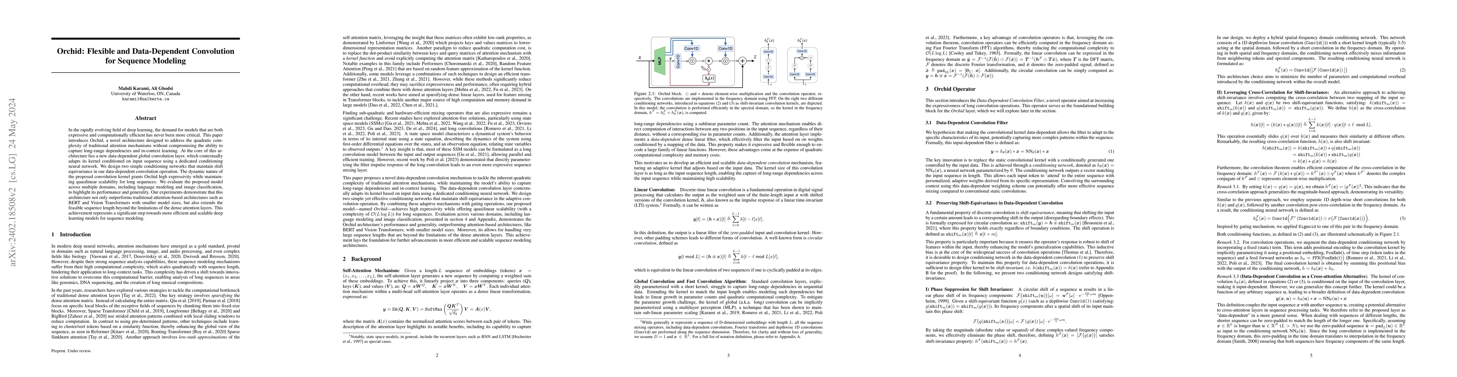 Thumbnail for Orchid: Flexible and Data-Dependent Convolution for Sequence Modeling