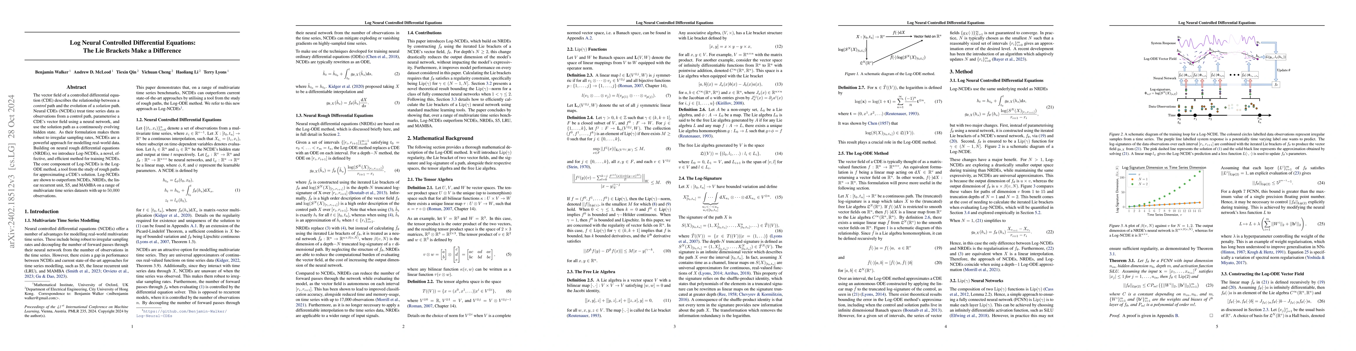 Thumbnail for Log Neural Controlled Differential Equations: The Lie Brackets Make a
  Difference