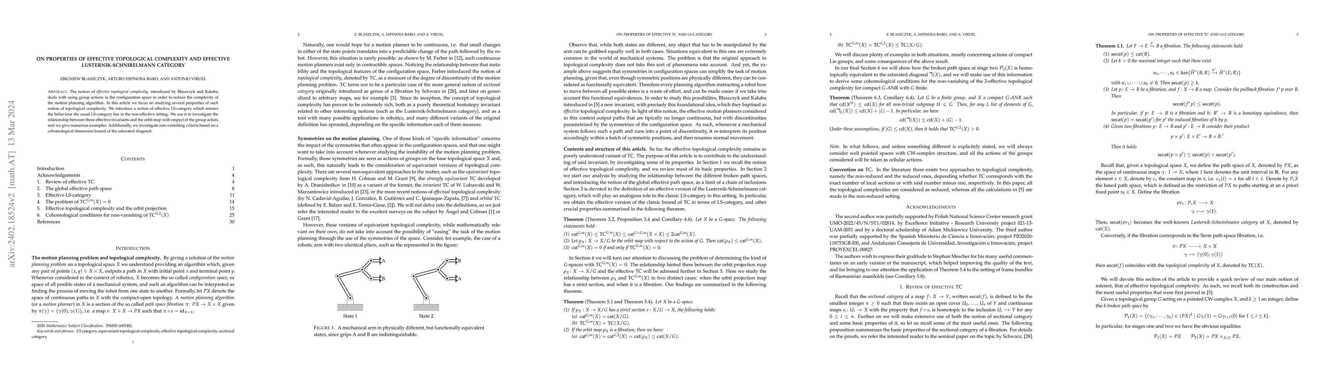 Thumbnail for On properties of effective topological complexity and effective
  Lusternik-Schnirelmann category