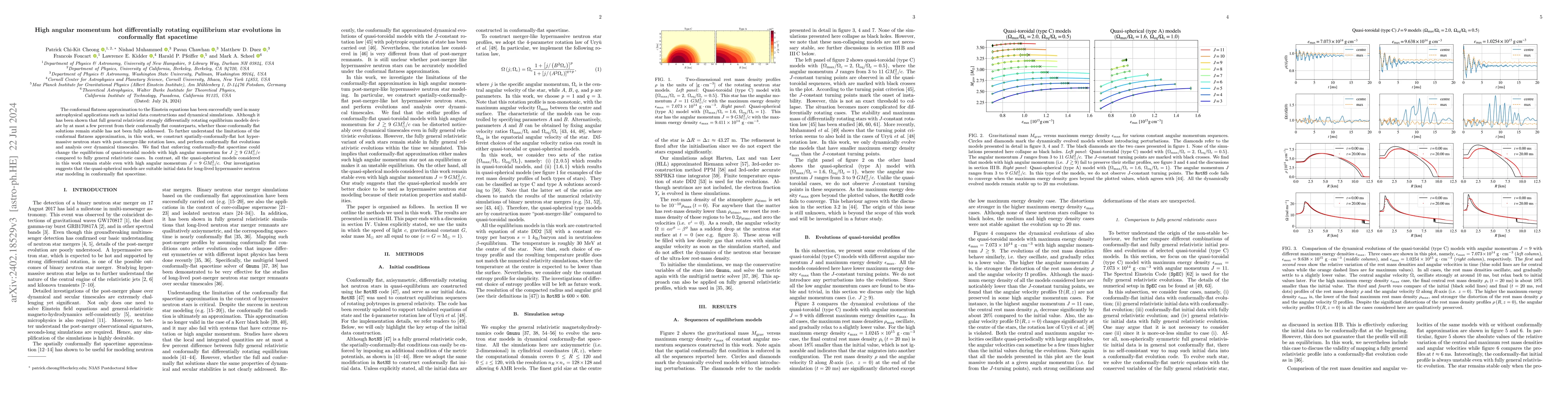 Thumbnail for High angular momentum hot differentially rotating equilibrium star
  evolutions in conformally flat spacetime