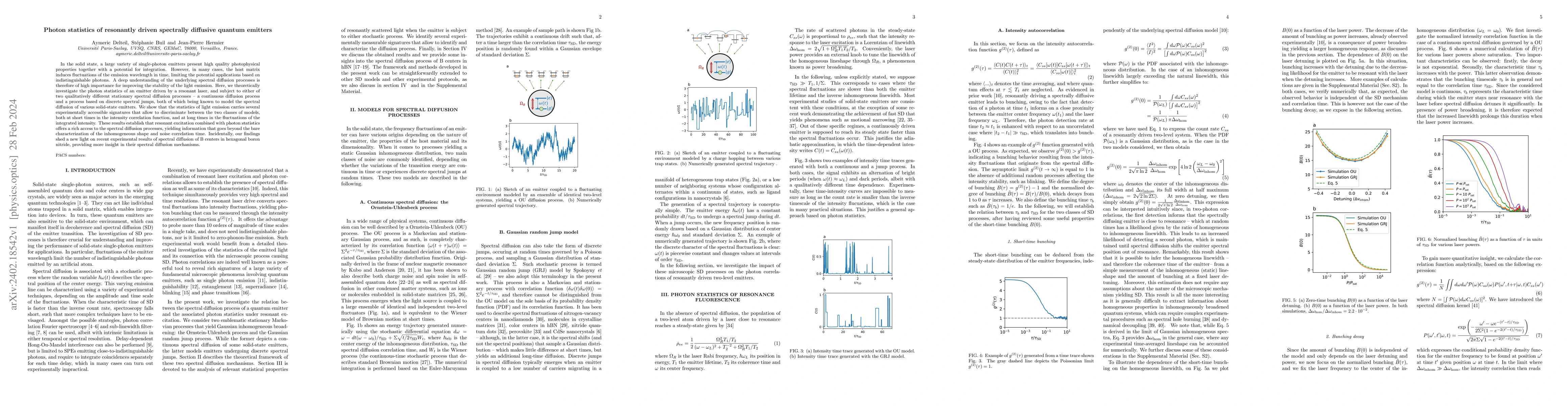 Thumbnail for Photon statistics of resonantly driven spectrally diffusive quantum
  emitters